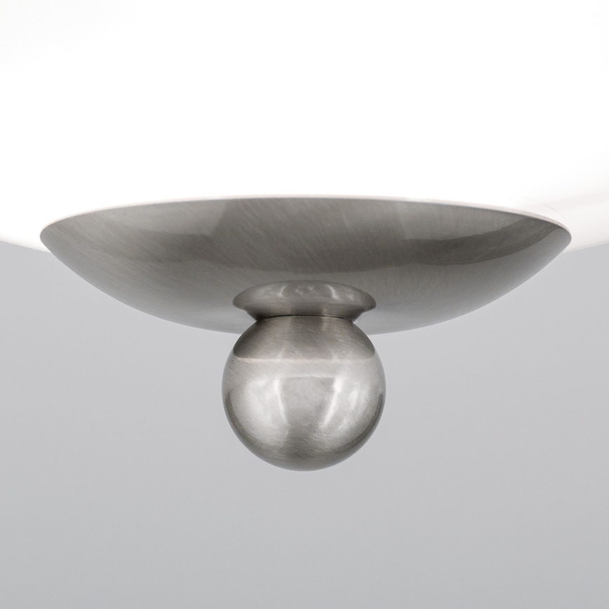 Lampa sufitowa LANDHAUS 1xE27/60W/230V śr. 21 cm matowy chrom/biała