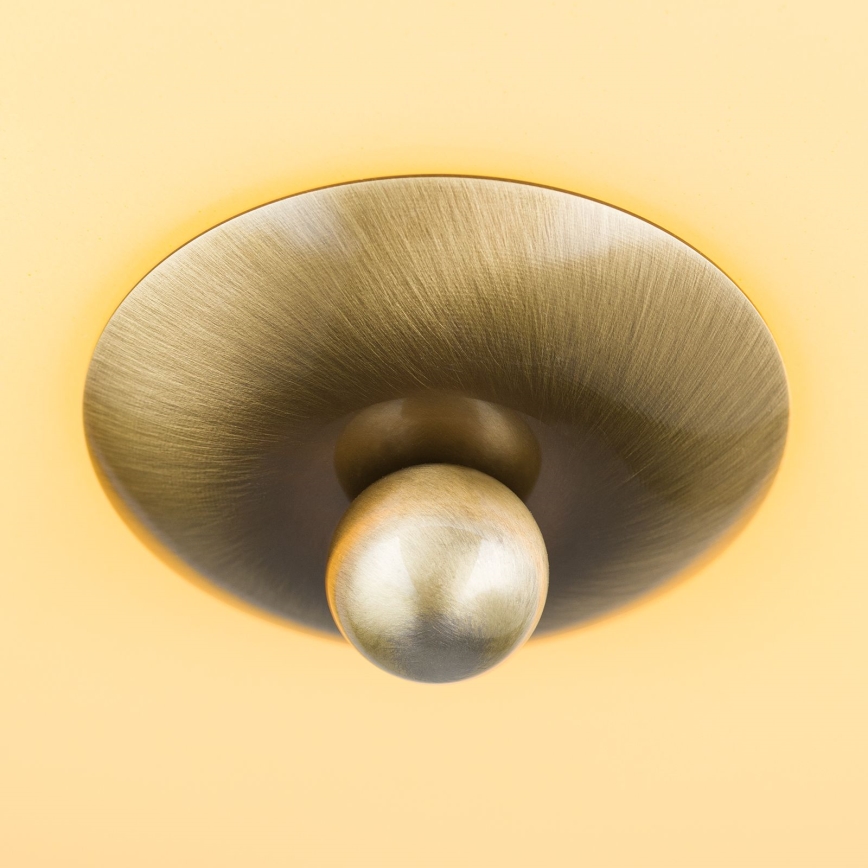 Lampa sufitowa LANDHAUS 2xE27/60W/230V śr. 28 cm brąz/beżowa