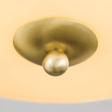 Lampa sufitowa LANDHAUS 3xE27/60W/230V śr. 35 cm mosiężny/beżowy/zielony