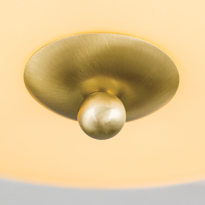 Lampa sufitowa LANDHAUS 3xE27/60W/230V śr. 35 cm mosiężny/beżowy/zielony