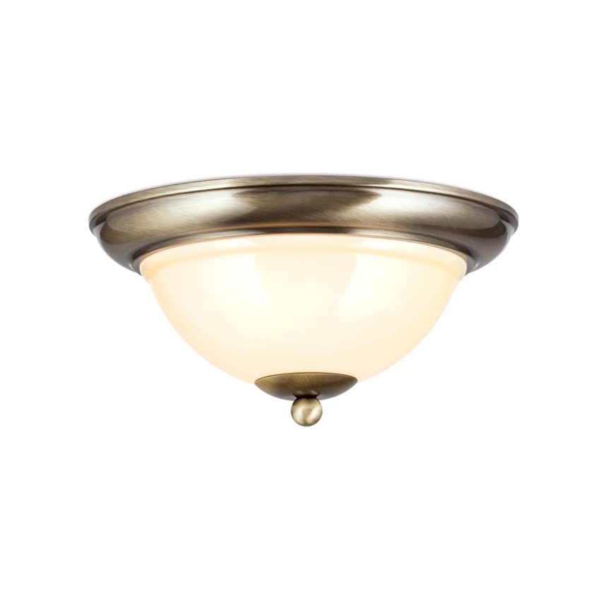 Plafon AUSTRIAN OLD LAMP 2xE27/60W/230V śr. 27 cm brąz/beżowy