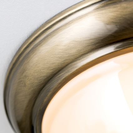 Plafon AUSTRIAN OLD LAMP 2xE27/60W/230V śr. 27 cm brąz/beżowy