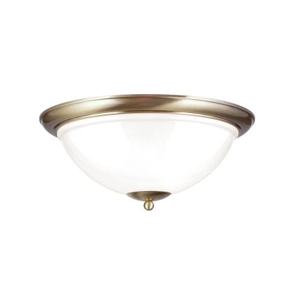 Plafon AUSTRIAN OLD LAMP 3xE27/60W/230V śr. 50 cm brąz/biały