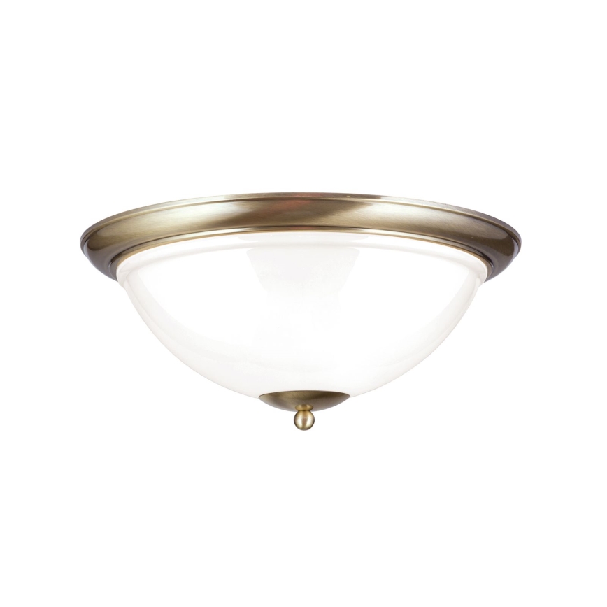 Plafon AUSTRIAN OLD LAMP 3xE27/60W/230V śr. 50 cm brąz/biały