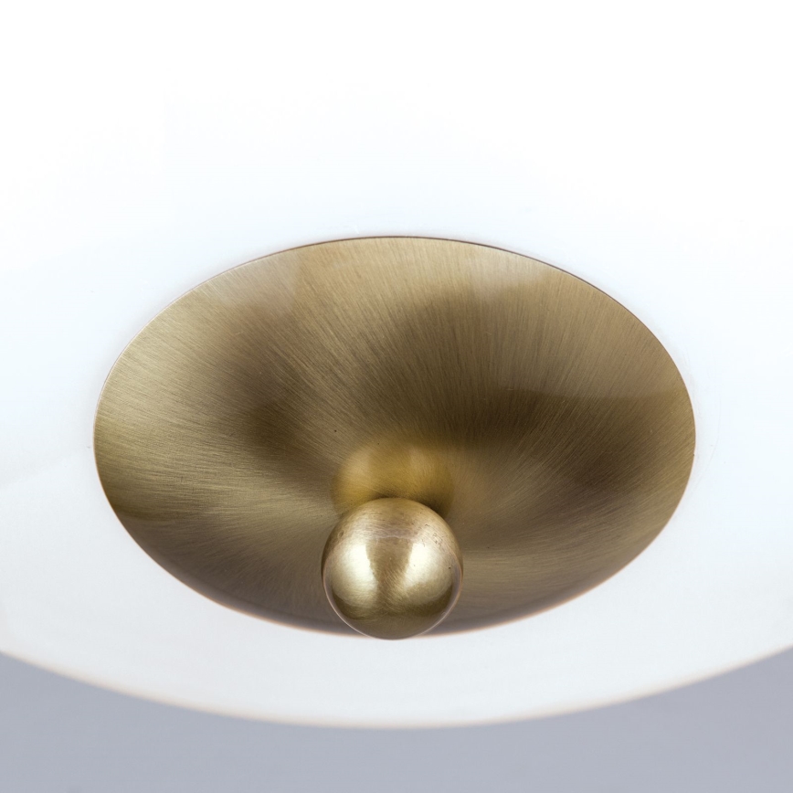 Plafon AUSTRIAN OLD LAMP 3xE27/60W/230V śr. 50 cm brąz/biały