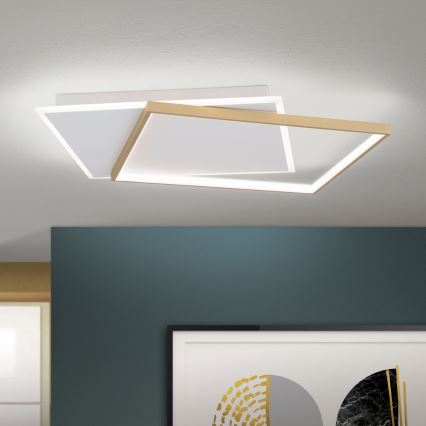 LED Plafon ściemnialny EMANUEL LED/50W/230V biały/złoty