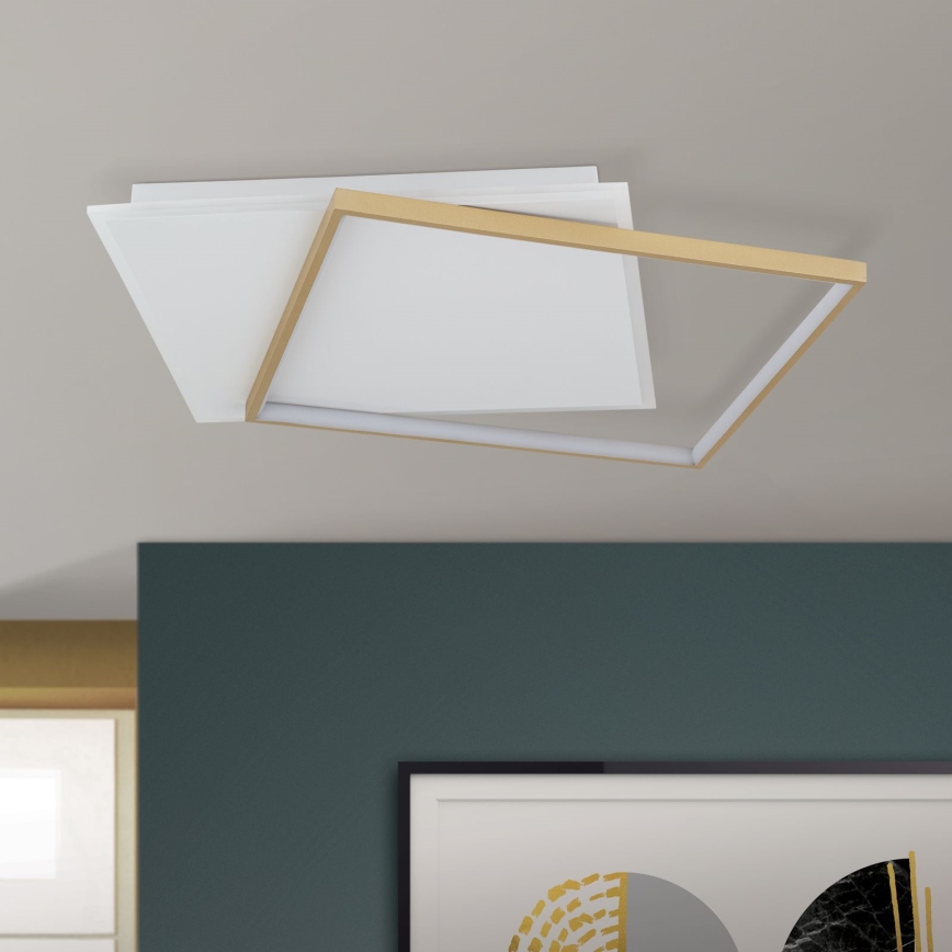 LED Plafon ściemnialny EMANUEL LED/50W/230V biały/złoty