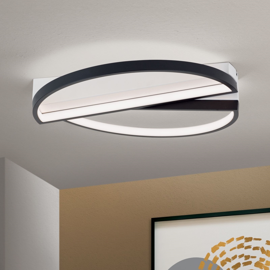 LED Plafon ściemnialny OLGA LED/28W/230V czarny/biały