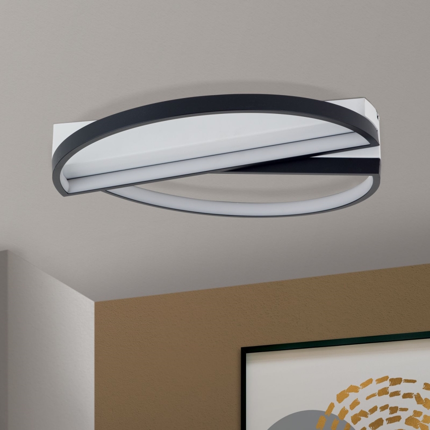 LED Plafon ściemnialny OLGA LED/28W/230V czarny/biały