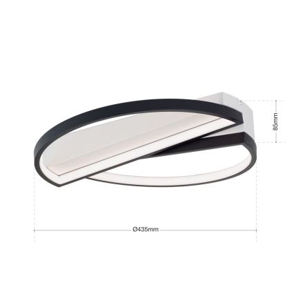 LED Plafon ściemnialny OLGA LED/28W/230V czarny/biały