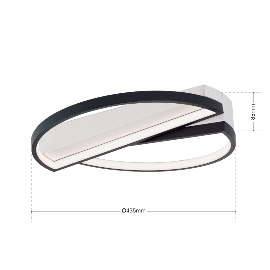 LED Plafon ściemnialny OLGA LED/28W/230V czarny/biały
