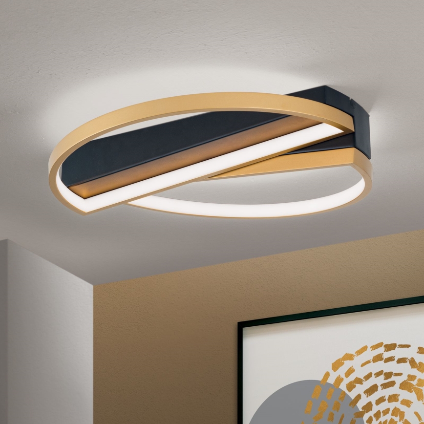 LED Plafon ściemnialny OLGA LED/28W/230V złoty/czarny