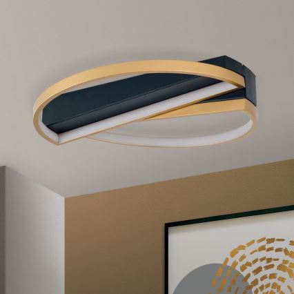 LED Plafon ściemnialny OLGA LED/28W/230V złoty/czarny