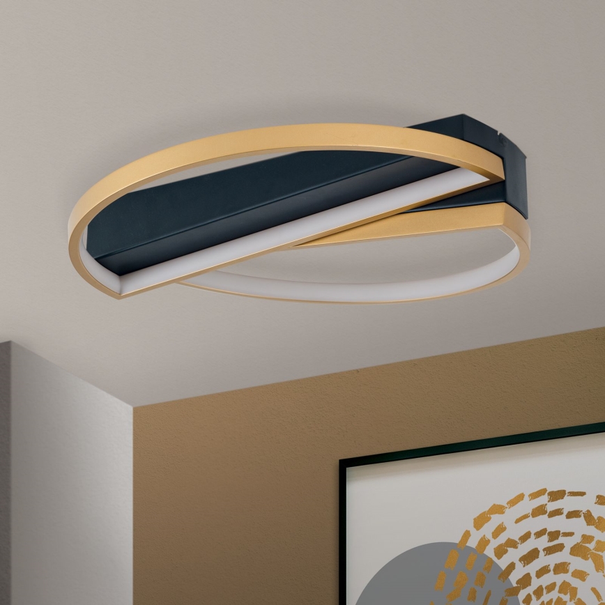 LED Plafon ściemnialny OLGA LED/28W/230V złoty/czarny