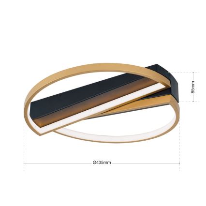 LED Plafon ściemnialny OLGA LED/28W/230V złoty/czarny