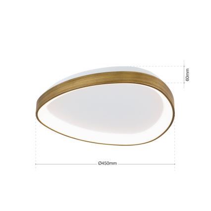 LED Plafon CHARLIE LED/35W/230V śr. 45 cm złoty