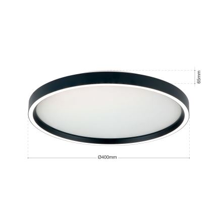 LED Plafon ściemnialny MASCA LED/36W/230V 2700/3350/4000K śr. 40 cm czarny