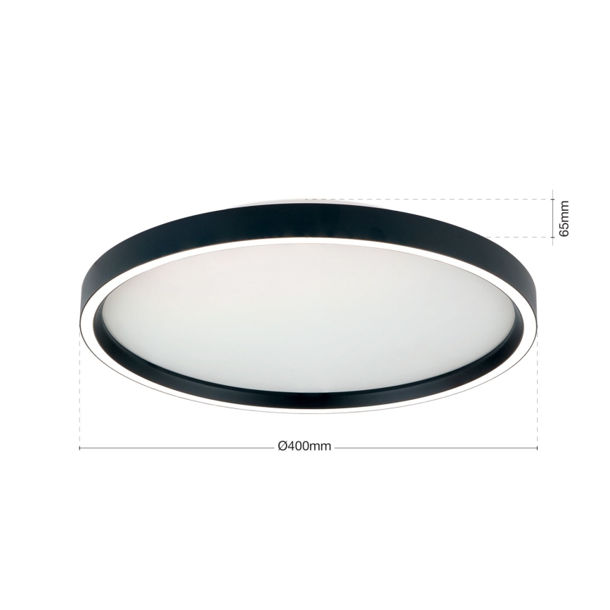 LED Plafon ściemnialny MASCA LED/36W/230V 2700/3350/4000K śr. 40 cm czarny