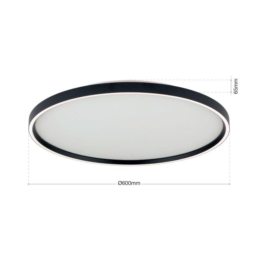 LED Plafon ściemnialny MASCA LED/47W/230V 2700/3350/4000K śr. 60 cm czarny