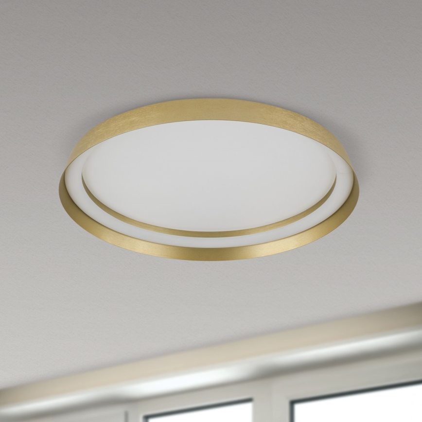 LED Plafon ściemnialny MANTA LED/38W/230V 2700/3000/4000K śr. 45 cm złoty