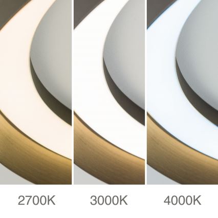 LED Plafon ściemnialny MANTA LED/38W/230V 2700/3000/4000K śr. 45 cm brązowy