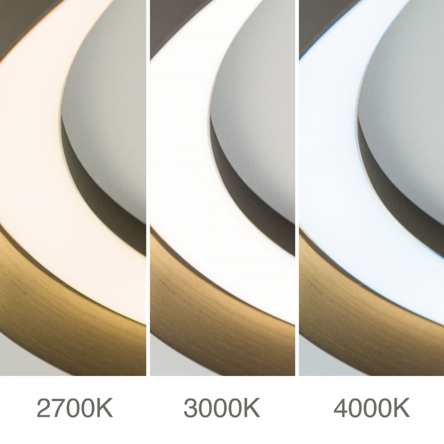 LED Plafon ściemnialny MANTA LED/38W/230V 2700/3000/4000K śr. 45 cm brązowy