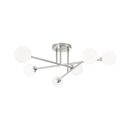 Żyrandol natynkowy SNOWWHITE 6xG9/20W/230V śr. 84 cm matowy chrom