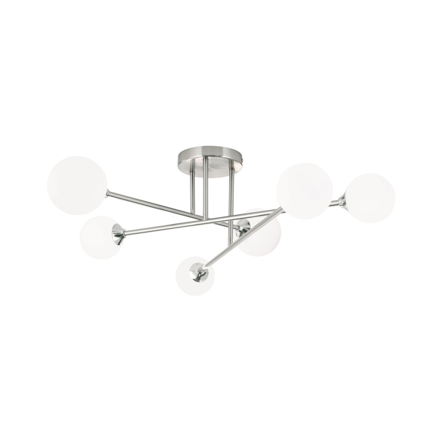 Żyrandol natynkowy SNOWWHITE 6xG9/20W/230V śr. 84 cm matowy chrom