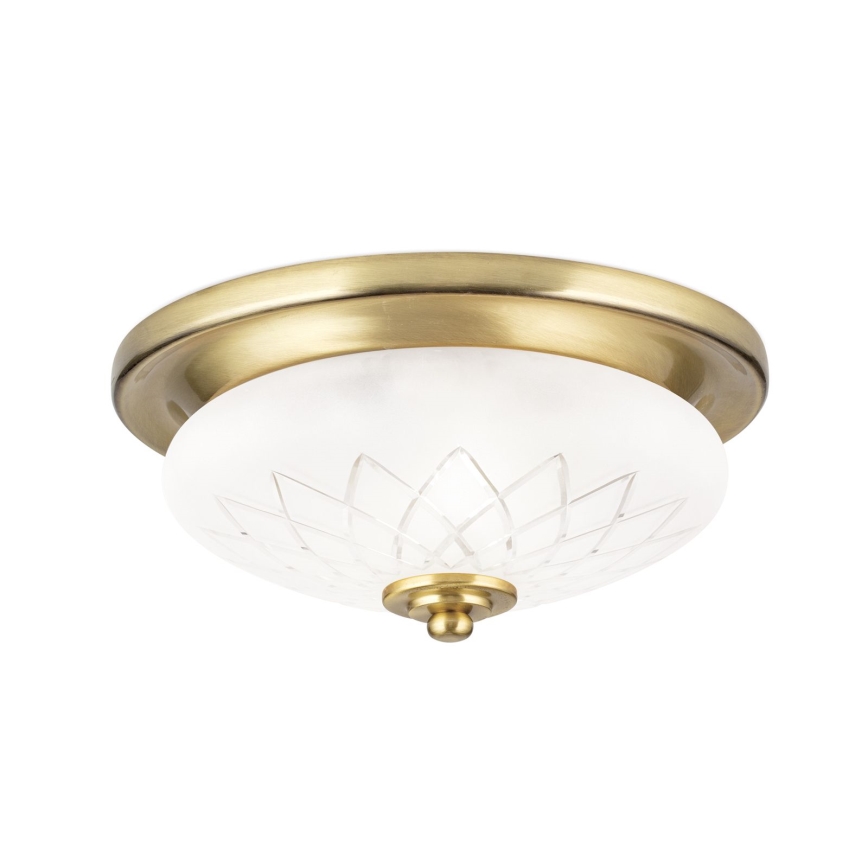Plafon PORTO 1xE27/40W/230V śr. 26 cm złoty