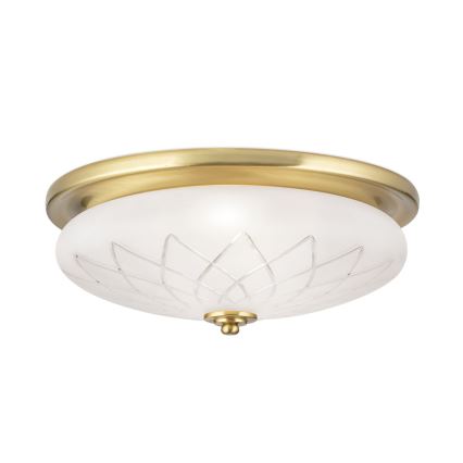 Plafon PORTO 2xE27/40W/230V śr. 37 cm złoty