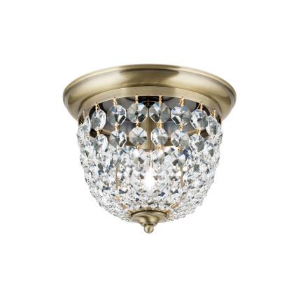 Plafon kryształowy PLAFOND 1xE27/40W/230V śr. 26 cm brąz