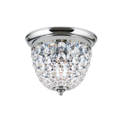 Plafon kryształowy PLAFOND 1xE27/40W/230V śr. 26 cm chrom błyszczący