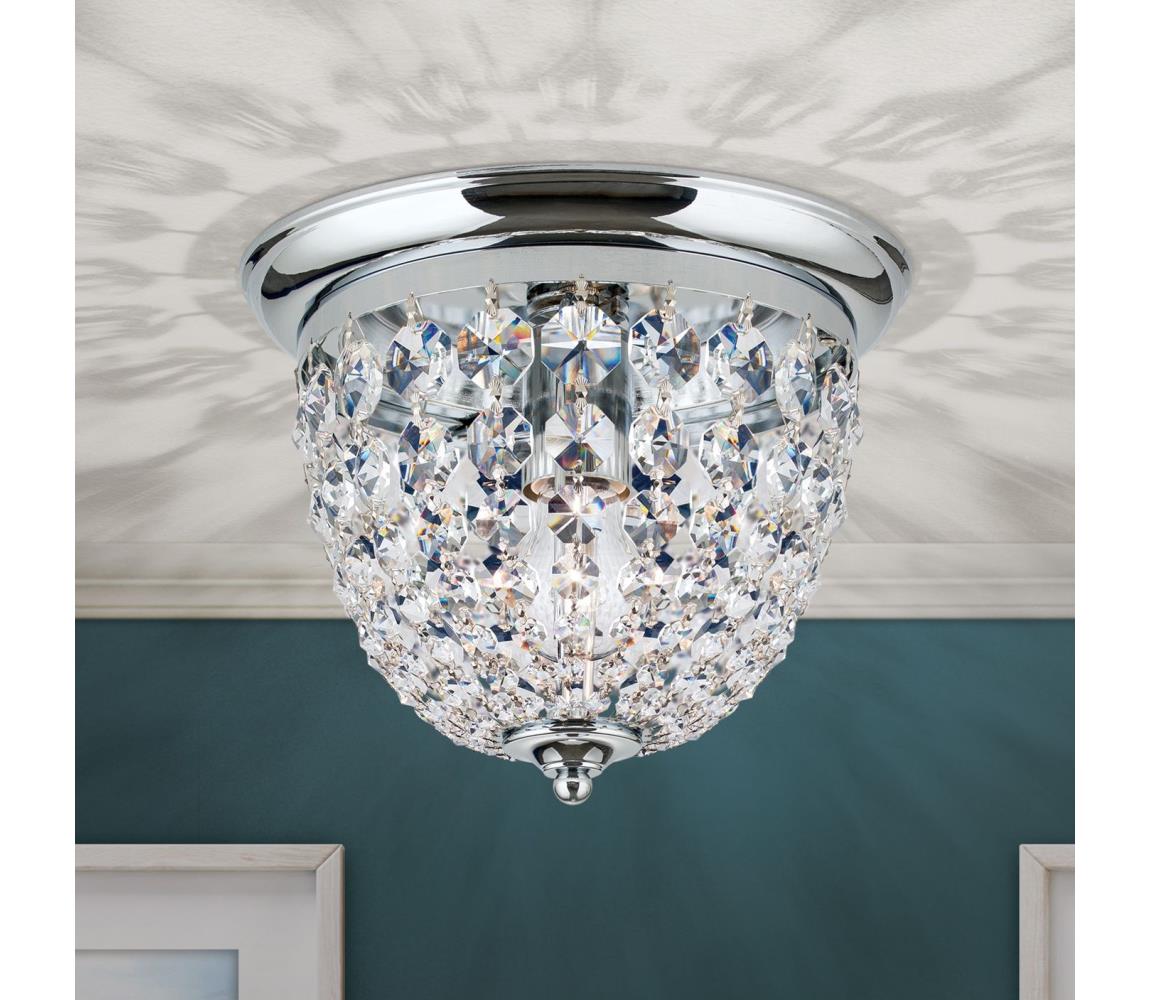 Orion DLU 1840/26-Kryształowe oświetlenie suf. PLAFOND 1xE27/40W/230V pr.26 cm chrom