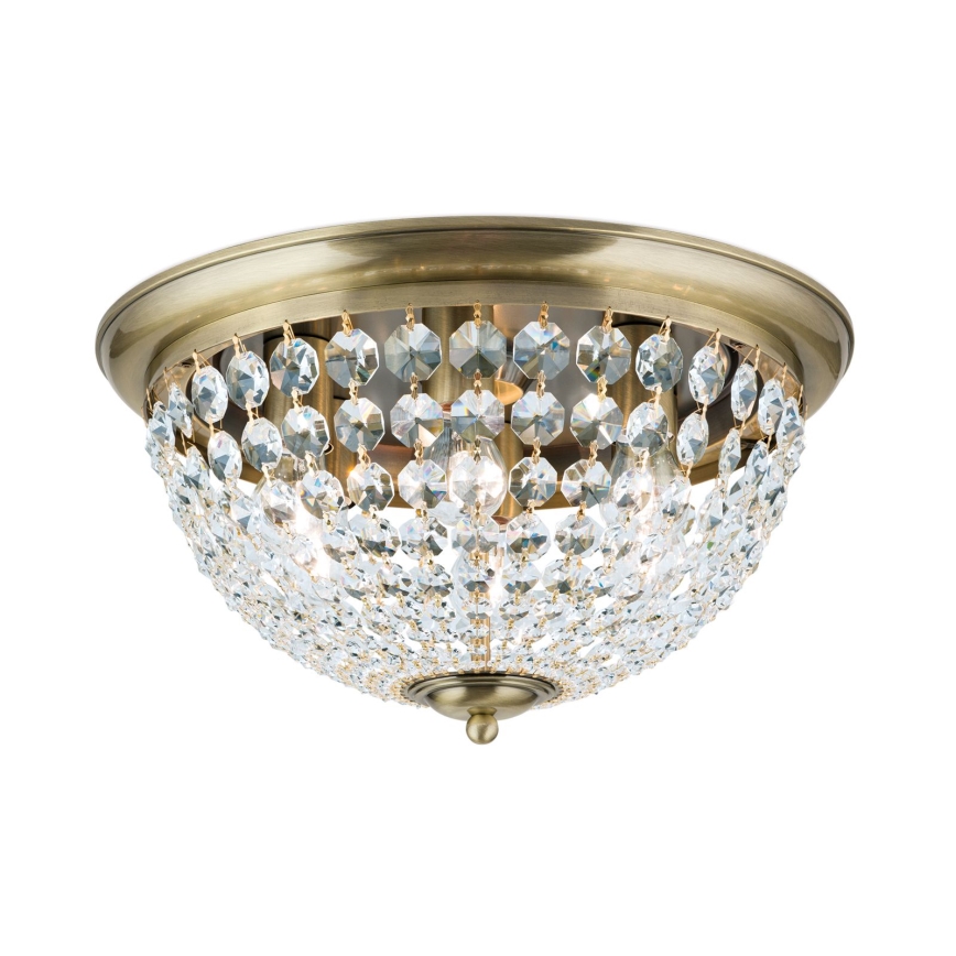 Plafon kryształowy  PLAFOND 6xE27/40W/230V śr. 47 cm brąz