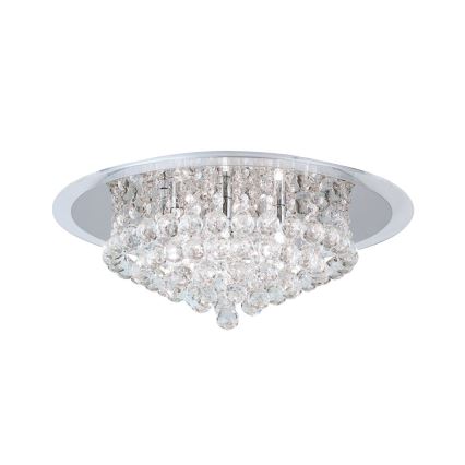 Plafon kryształowy GLORIA 6xG9/40W/230V śr. 50 cm przezroczysty/chrom błyszczący