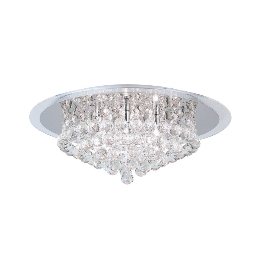 Plafon kryształowy GLORIA 6xG9/40W/230V śr. 50 cm przezroczysty/chrom błyszczący