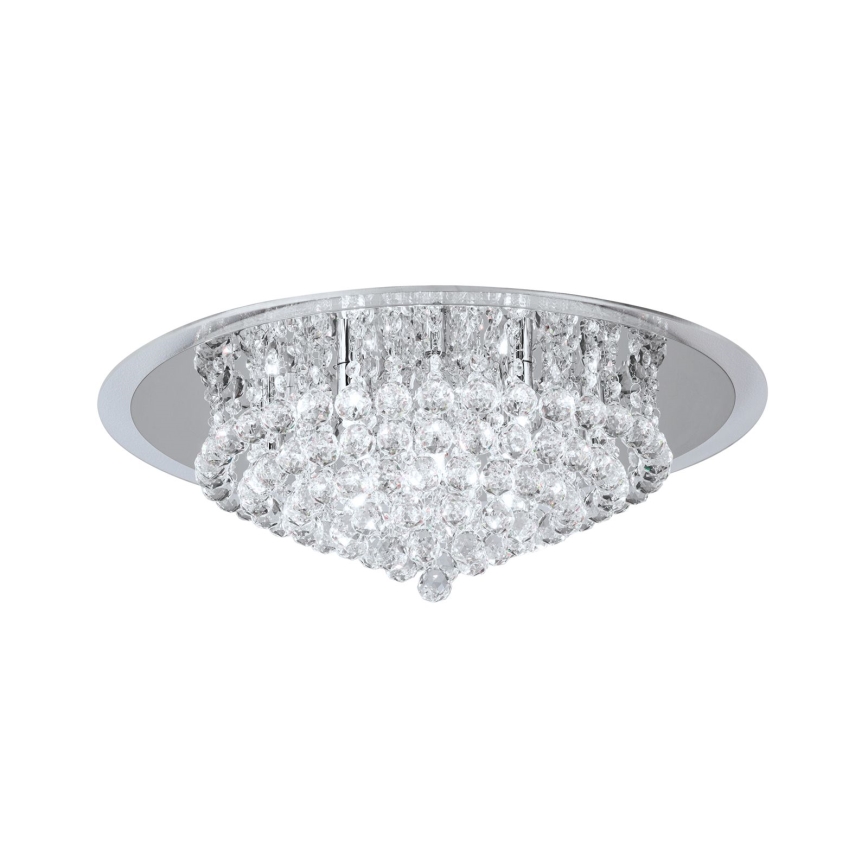Plafon kryształowy GLORIA 9xG9/40W/230V śr. 62 cm przezroczysty/chrom błyszczący