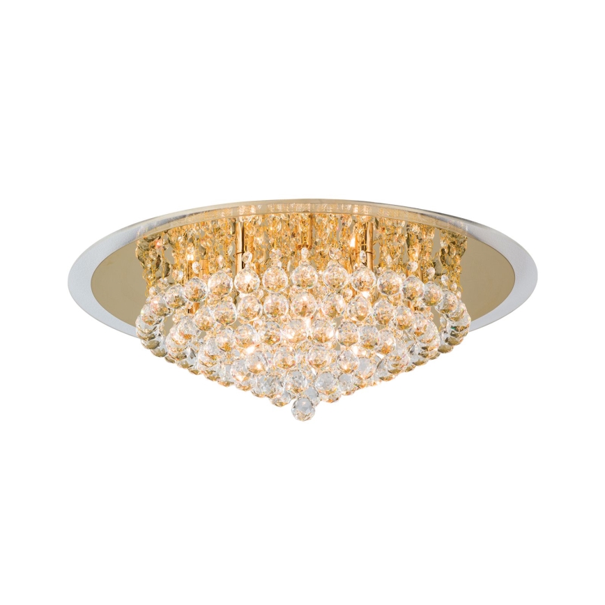 Plafon kryształowy GLORIA 9xG9/40W/230V śr. 62 cm złoty