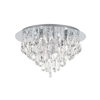 Plafon kryształowy CELESTE 6xG9/40W/230V śr. 45 cm chrom błyszczący