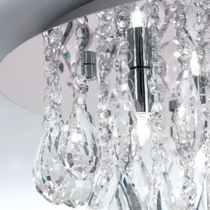Plafon kryształowy CELESTE 6xG9/40W/230V śr. 45 cm chrom błyszczący