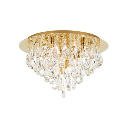 Plafon kryształowy CELESTE 6xG9/40W/230V śr. 45 cm złoty