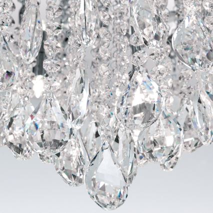 Plafon kryształowy CELESTE 12xG9/40W/230V śr. 75 cm chrom błyszczący