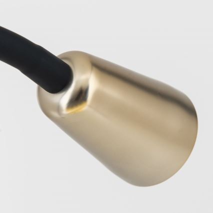 Giętna lampa biurkowa z klipsem DOTTY 1xGU10/10W/230V mosiądz/czarny