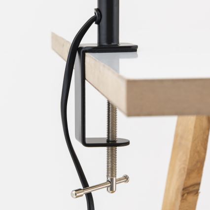 Giętna lampa biurkowa z klipsem DOTTY 1xGU10/10W/230V mosiądz/czarny