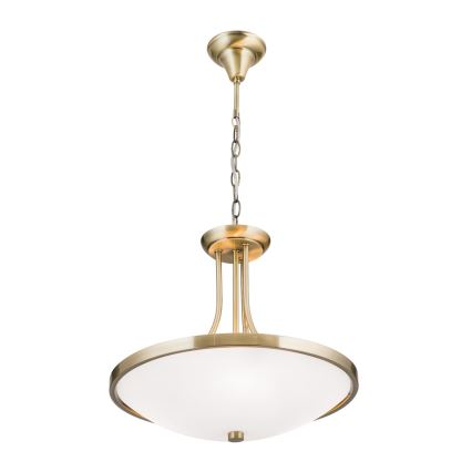 Żyrandol na łańcuchu AIDA 3xE27/60W/230V śr. 39,5 cm mosiądz