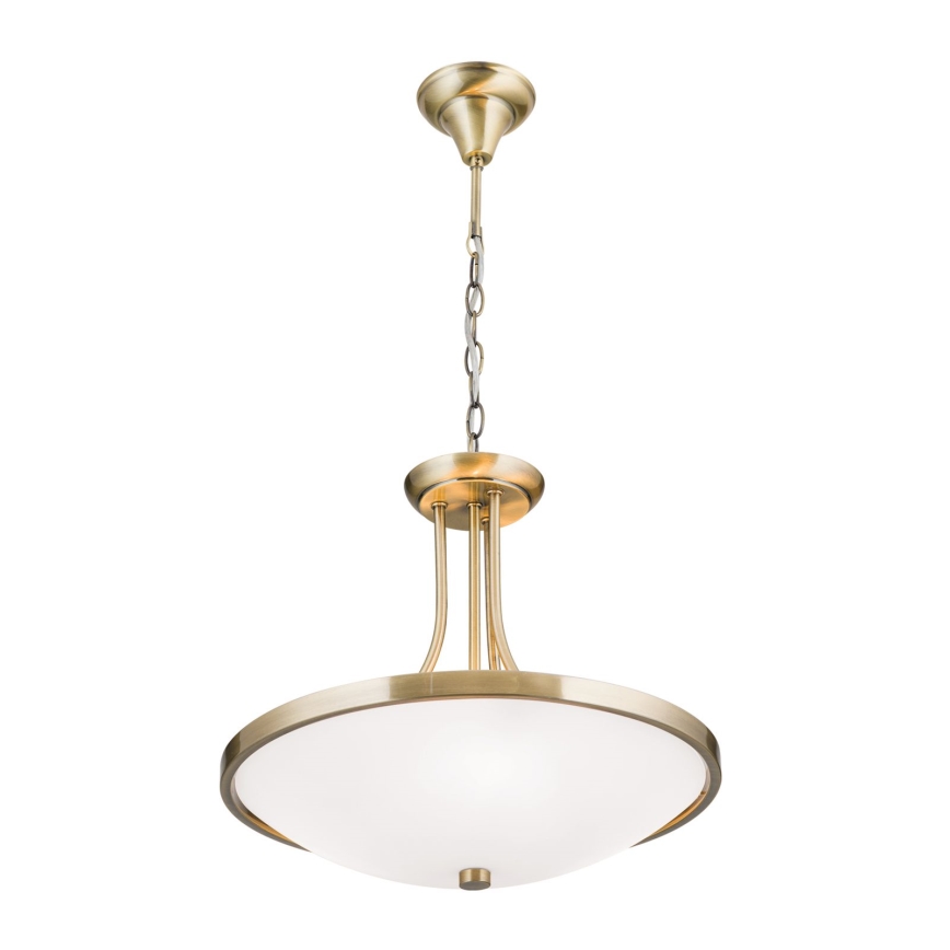Żyrandol na łańcuchu AIDA 3xE27/60W/230V śr. 39,5 cm mosiądz