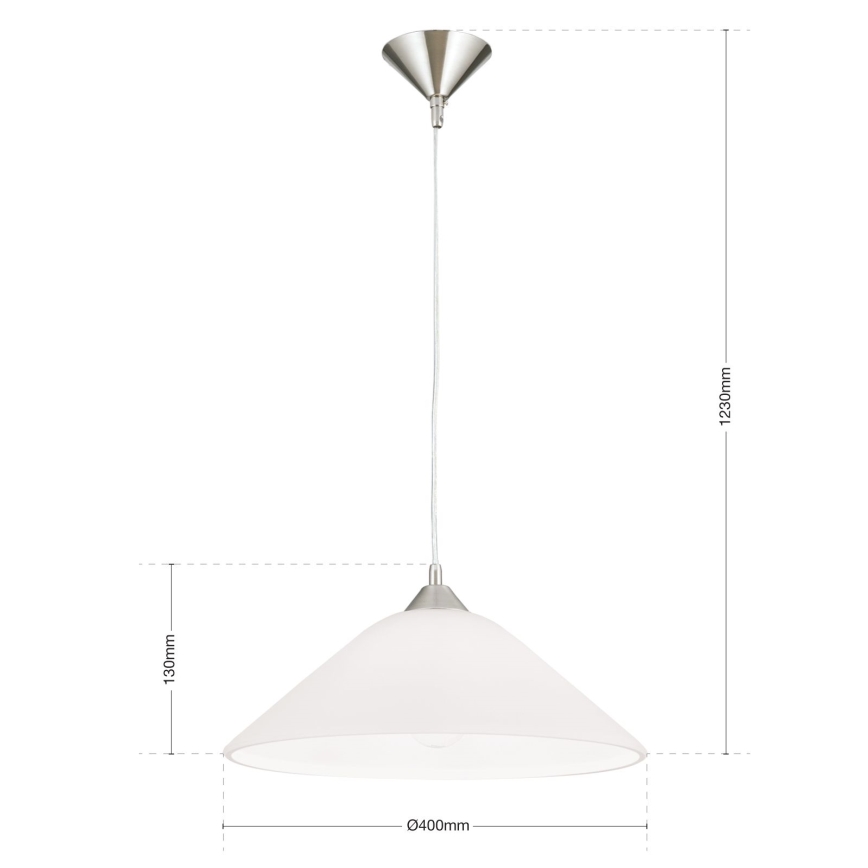 Żyrandol na lince GRADO 1xE27/60W/230V śr. 40 cm matowy chrom
