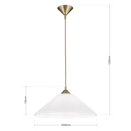 Żyrandol na lince GRADO 1xE27/60W/230V śr. 40 cm mosiądz