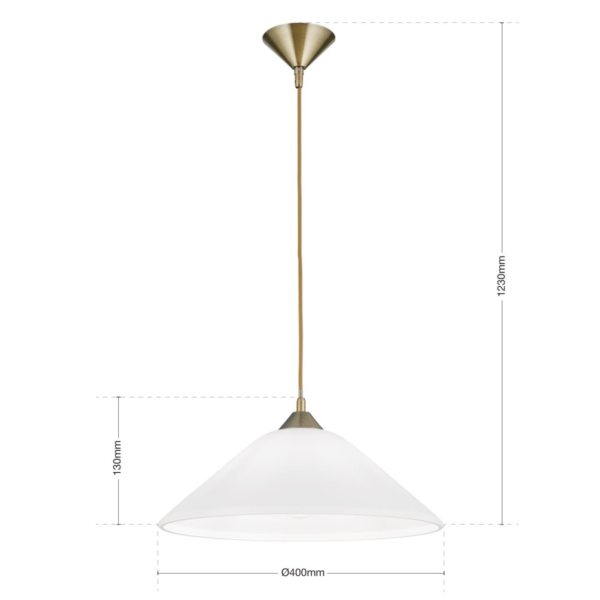 Żyrandol na lince GRADO 1xE27/60W/230V śr. 40 cm mosiądz