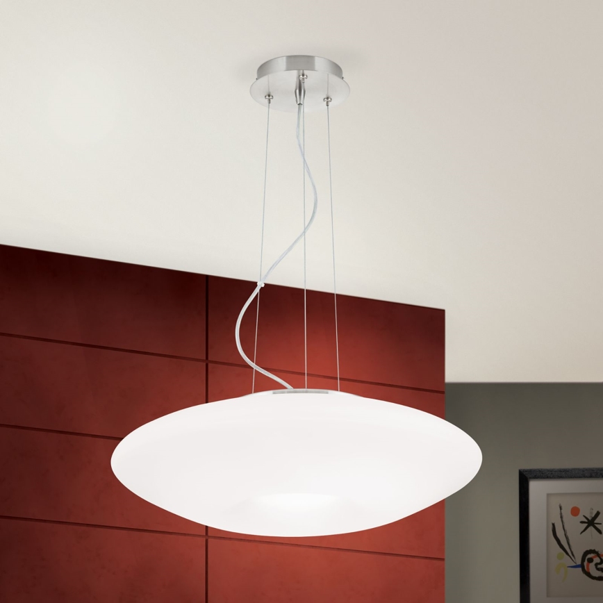 Żyrandol na lince BLANC 2xE27/60W/230V śr. 49 cm matowy chrom